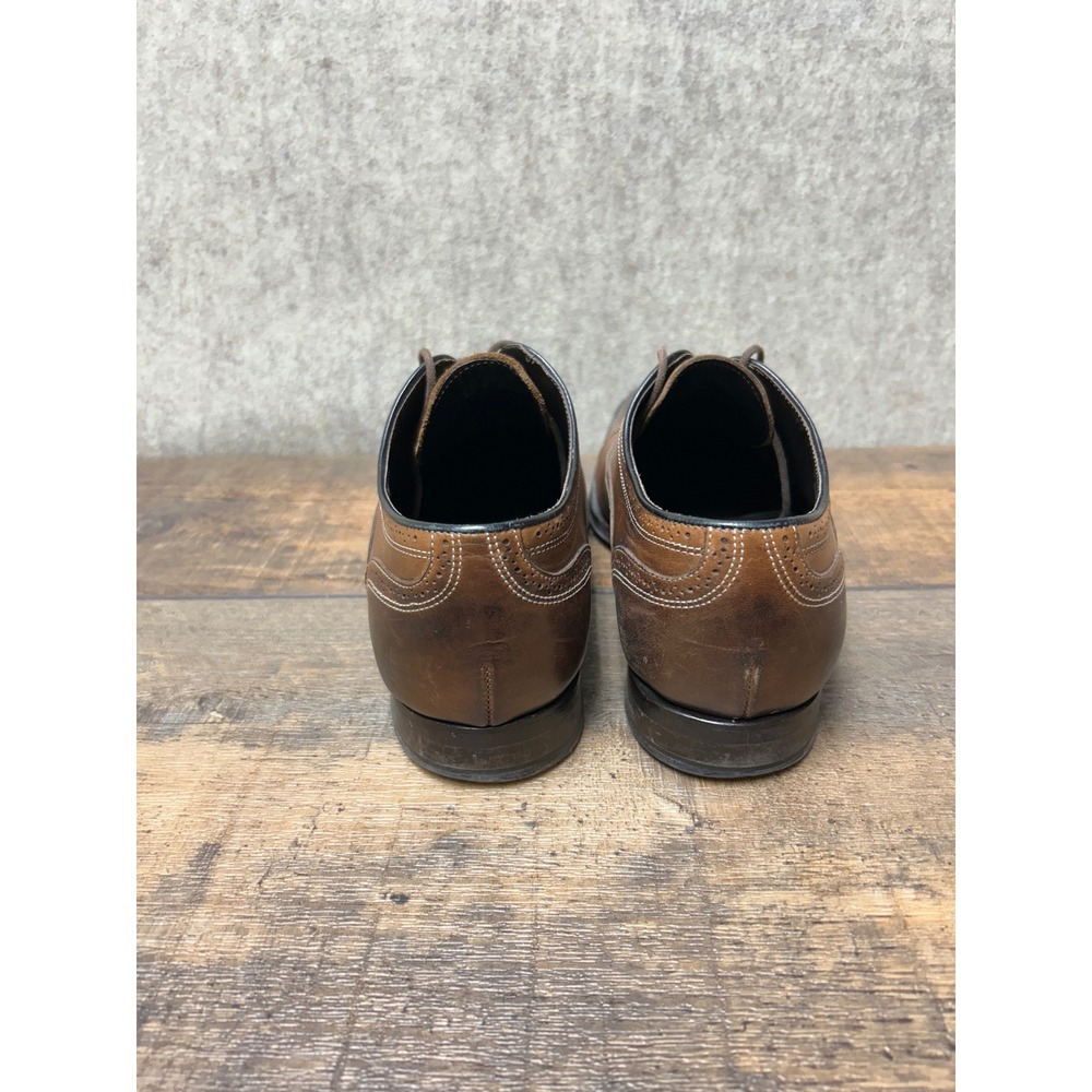 To Boot New York Adam Derrick Brown Leather Brogue Cap Toe Oxford Dress Shoes 9 - Picture 3 of 7